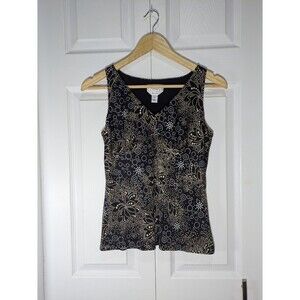 Talbots Pure Silk Lined Tank Top - Size 4 - Black